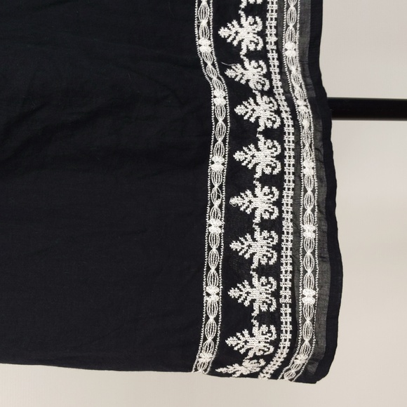 Jump Women's Dress Size 12 Black White Embroidered Shift Lined Short Sleeve NEW - Picture 3 of 10